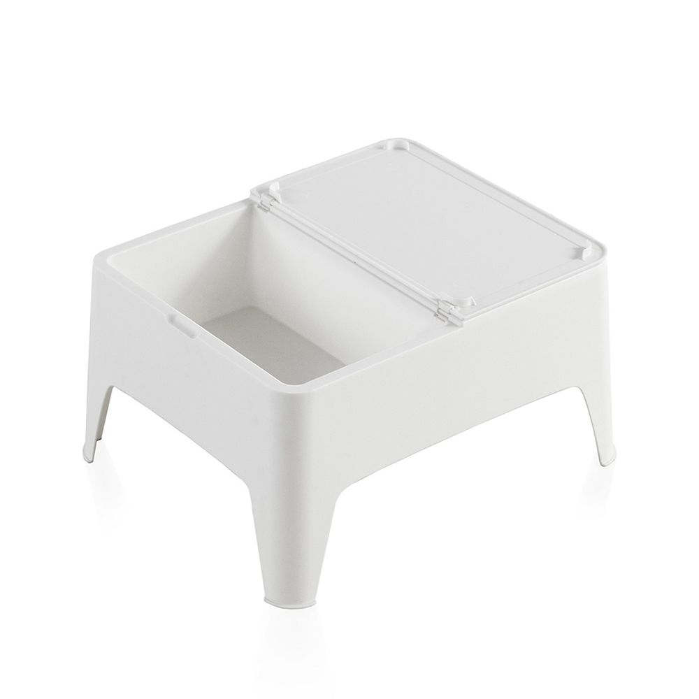 MESA AUXILIAR ALASKA COLOR BLANCO PARA EXTERIOR 58 x 48 x 30 cm - Imagen 2