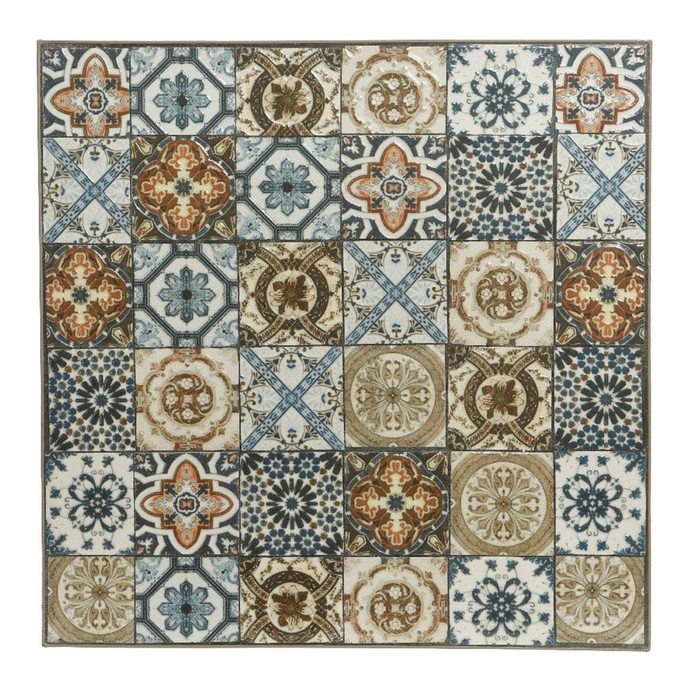 MESA METÁLICA/MOSAICO BISTRO, COLOR MARRÓN, PARA EXTERIOR, 58 x 58 x 72 cm - Imagen 2