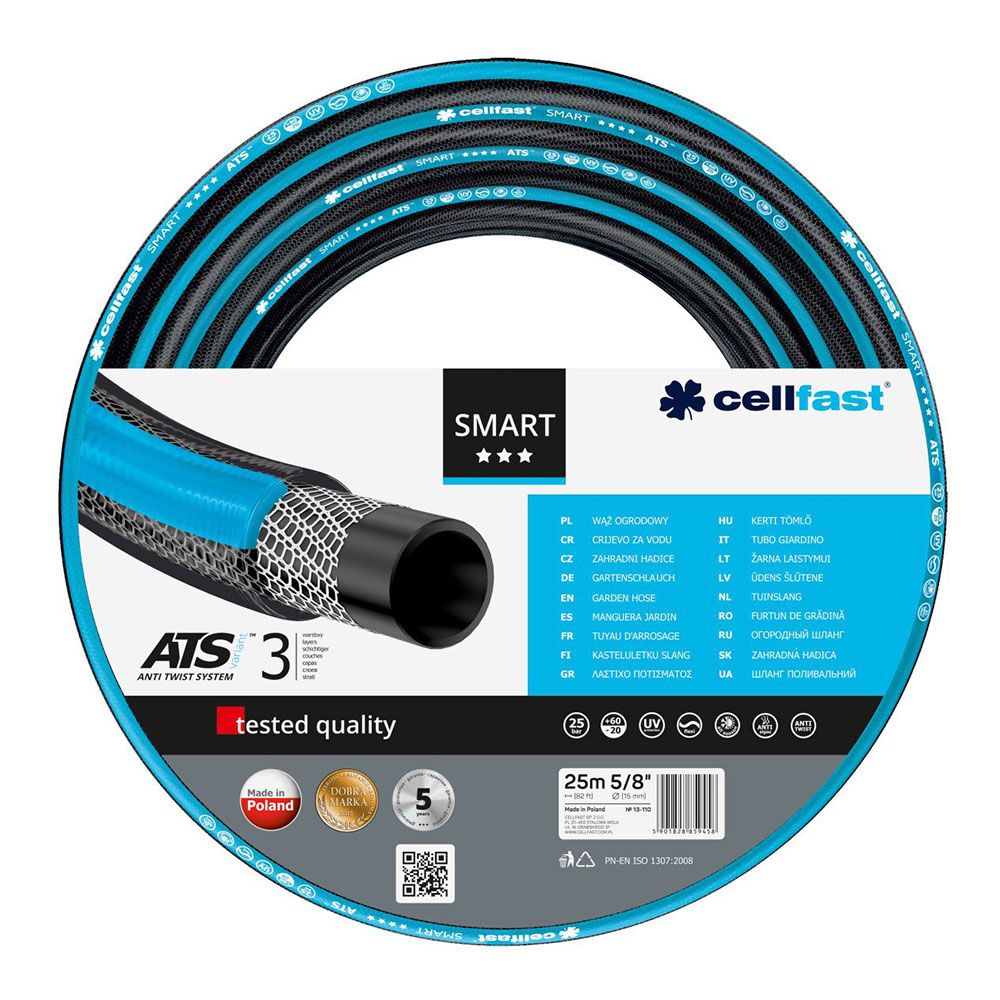 MANGUERA DE RIEGO SMART Ø15 mm, 5/8 pulg, 25 m