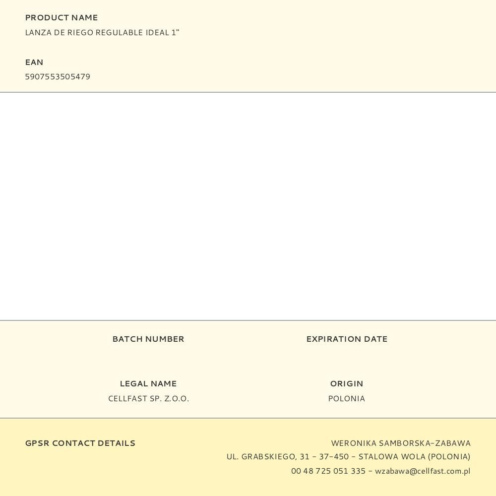 LANZA DE RIEGO REGULABLE CELLPRO 6 bar, 2 FUNCIONES - Imagen 5
