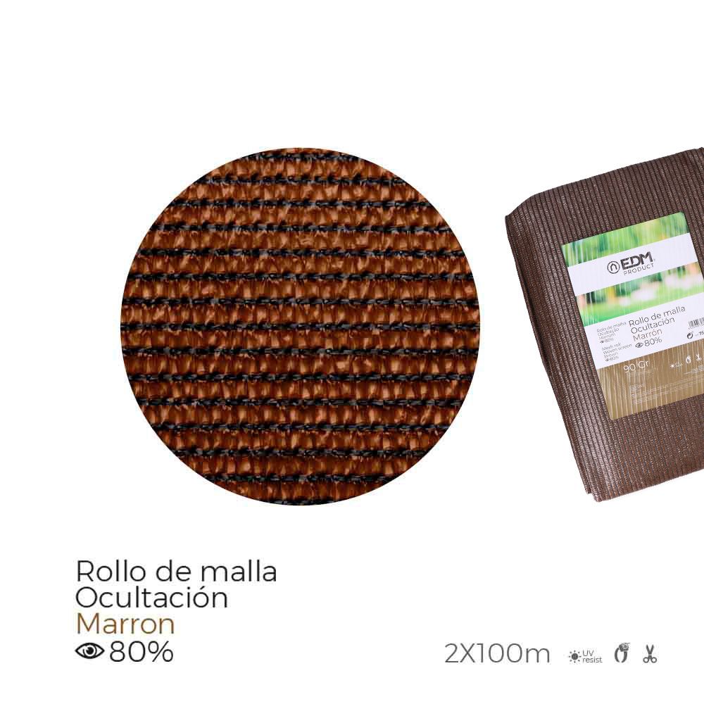 MALLA DE OCULTACIÓN MARRÓN 90 g/m² 1,5 x 10 m