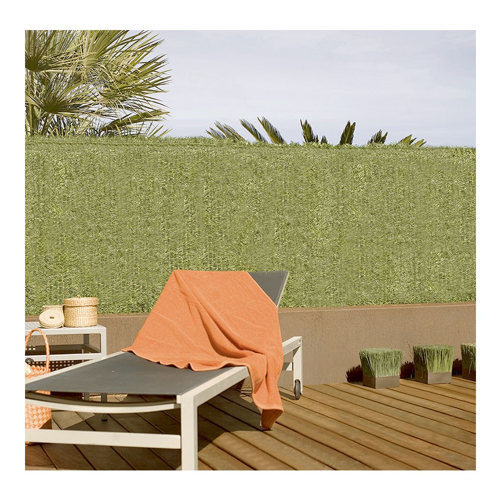 SETO ARTIFICIAL PVC VERDE BICOLOR HOJA FINA 110 VARILLAS, 1 x 3 m - Imagen 2