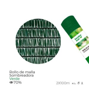 MALLA SOMBREADORA VERDE 2 x 100 m