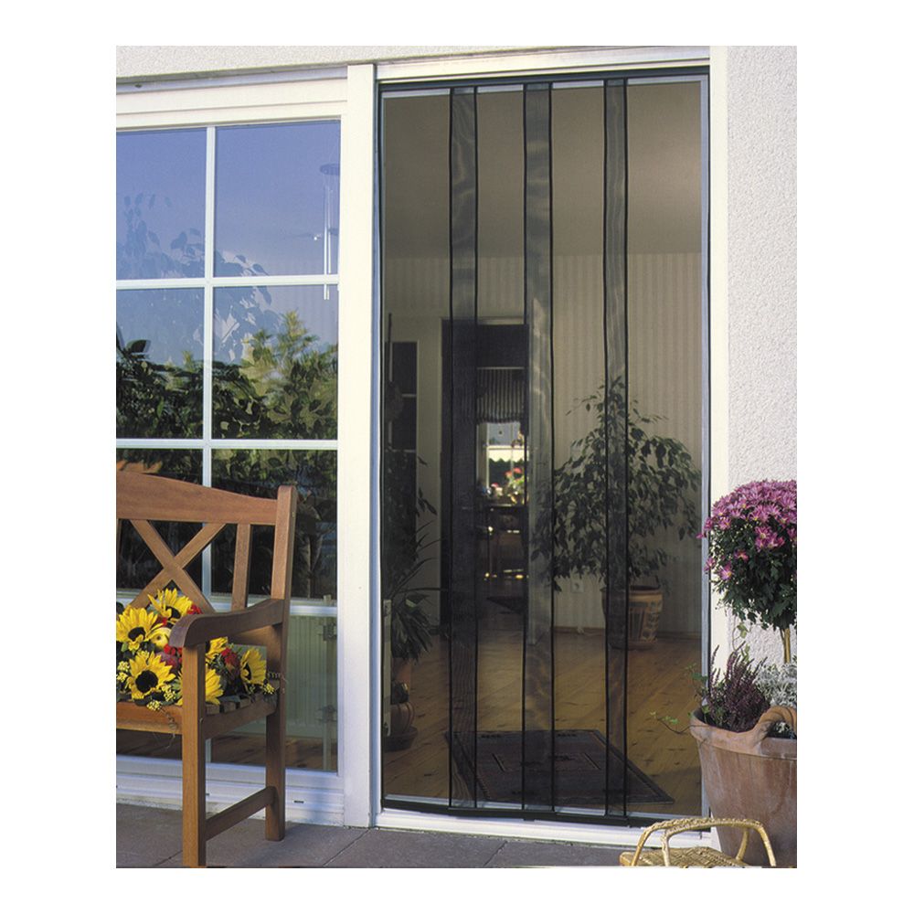 MOSQUITERA EN TIRAS PARA PUERTA, ANTRACITA, 100 x 220 cm