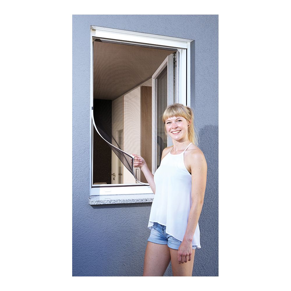 MOSQUITERA CON MARCO MAGNÉTICO, BLANCA, 120 x 120 cm - Imagen 2
