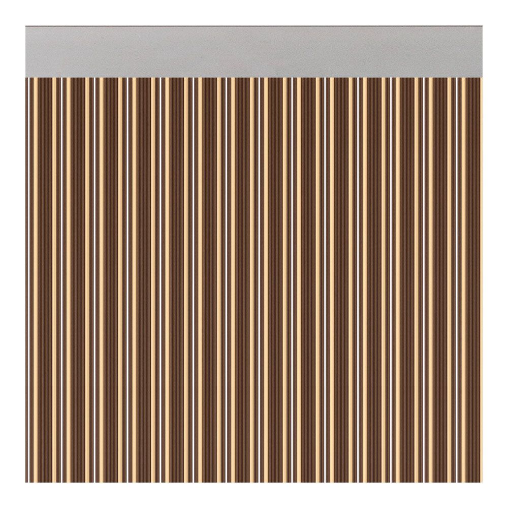 CORTINA PARA PUERTA MODELO FERRARA OPACO COLOR MARRÓN-MARFIL 90 x 210 cm