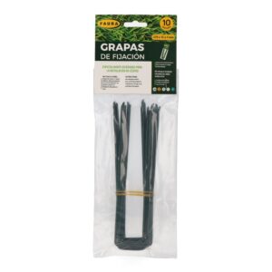 GRAPAS METÁLICAS COLOR VERDE 17 x 3,5 cm, 10 uds