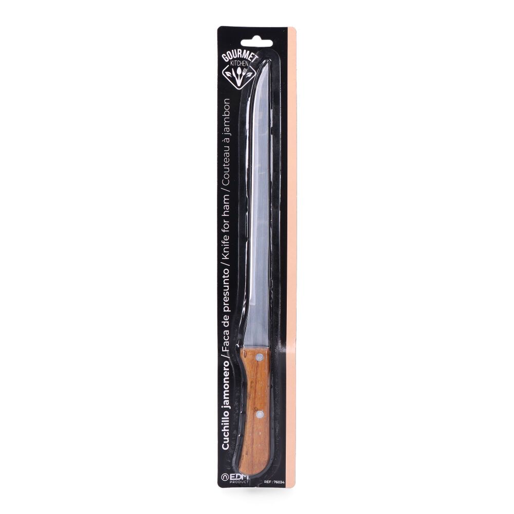 CUCHILLO JAMONERO CON MANGO DE MADERA 36,5 cm - Imagen 2