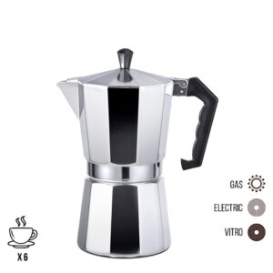 CAFETERA DE ALUMINIO 6 TAZAS