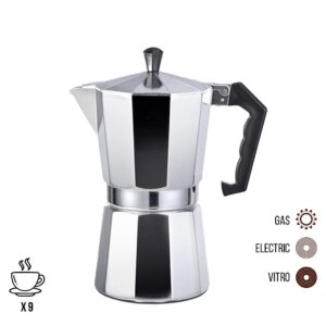 CAFETERA DE ALUMINIO 9 TAZAS