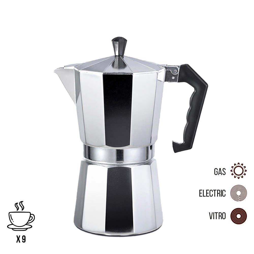 CAFETERA DE ALUMINIO 9 TAZAS