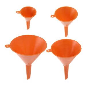 EMBUDO COLOR NARANJA JUEGO DE 4 uds - 5x8,5cm/7,2x11cm/10x14,5cm/12x16cm