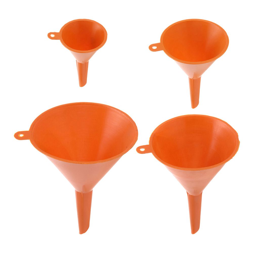 EMBUDO COLOR NARANJA JUEGO DE 4 uds - 5x8,5cm/7,2x11cm/10x14,5cm/12x16cm
