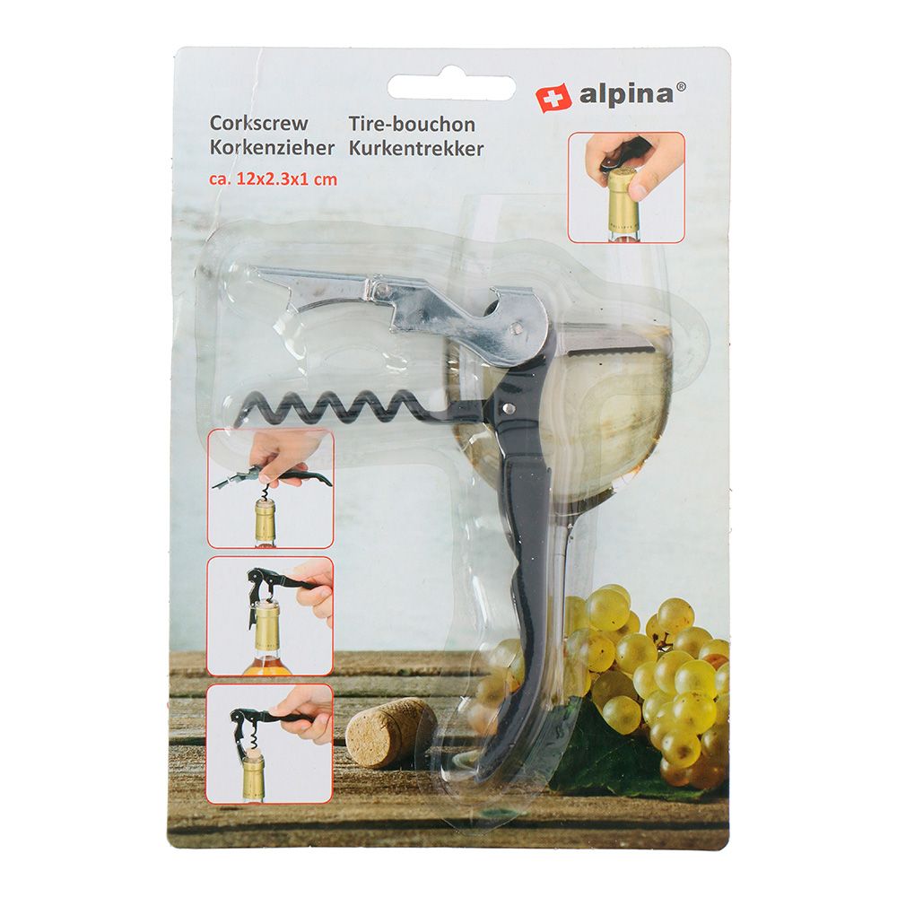 SACACORCHOS DE CAMARERO SOMMELIER INOXIDABLE/ABS 12 cm - Imagen 2