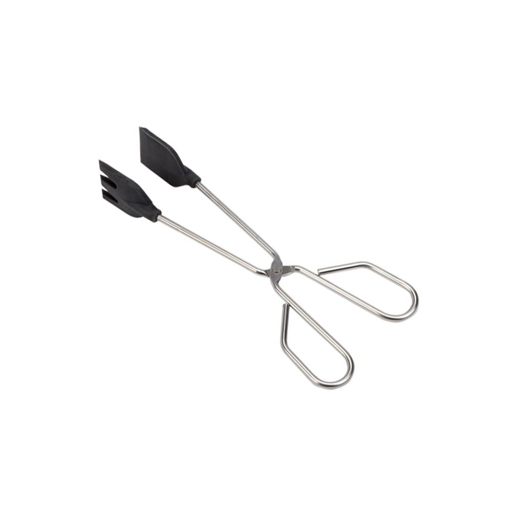 PINZAS DE COCINA CON PALA DE SILICONA / INOXIDABLE 30 cm