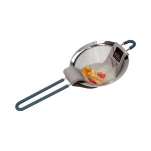 COLADOR INOXIDABLE CON MANGO DE SILICONA Ø13,5 cm