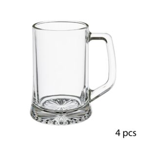 JARRAS DE CERVEZA DE CRISTAL 32 cl, 4 uds