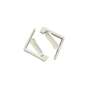 PINZA SUJETA MANTEL AJUSTABLE CON MUELLE COLOR BLANCO, 4 uds