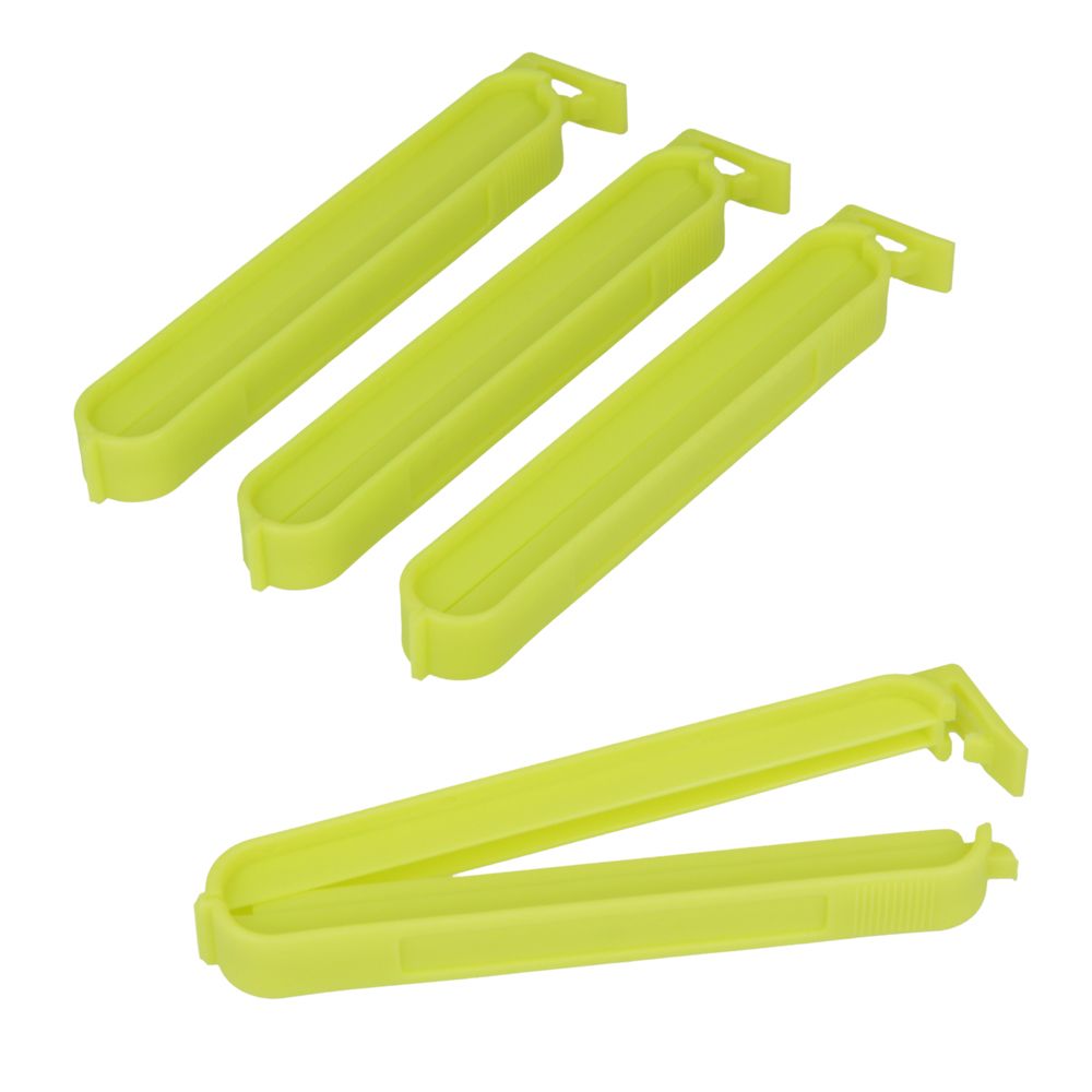 PINZA CIERRABOLSAS GRANDES 10 cm, COLORES / MODELOS SURTIDOS, 4 uds
