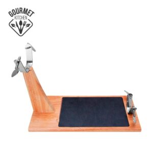 JAMONERO TOP LINE MADERA DE CAUCHO CON BASE CERÁMICA 43,8 x 19,5 x 30,5 cm
