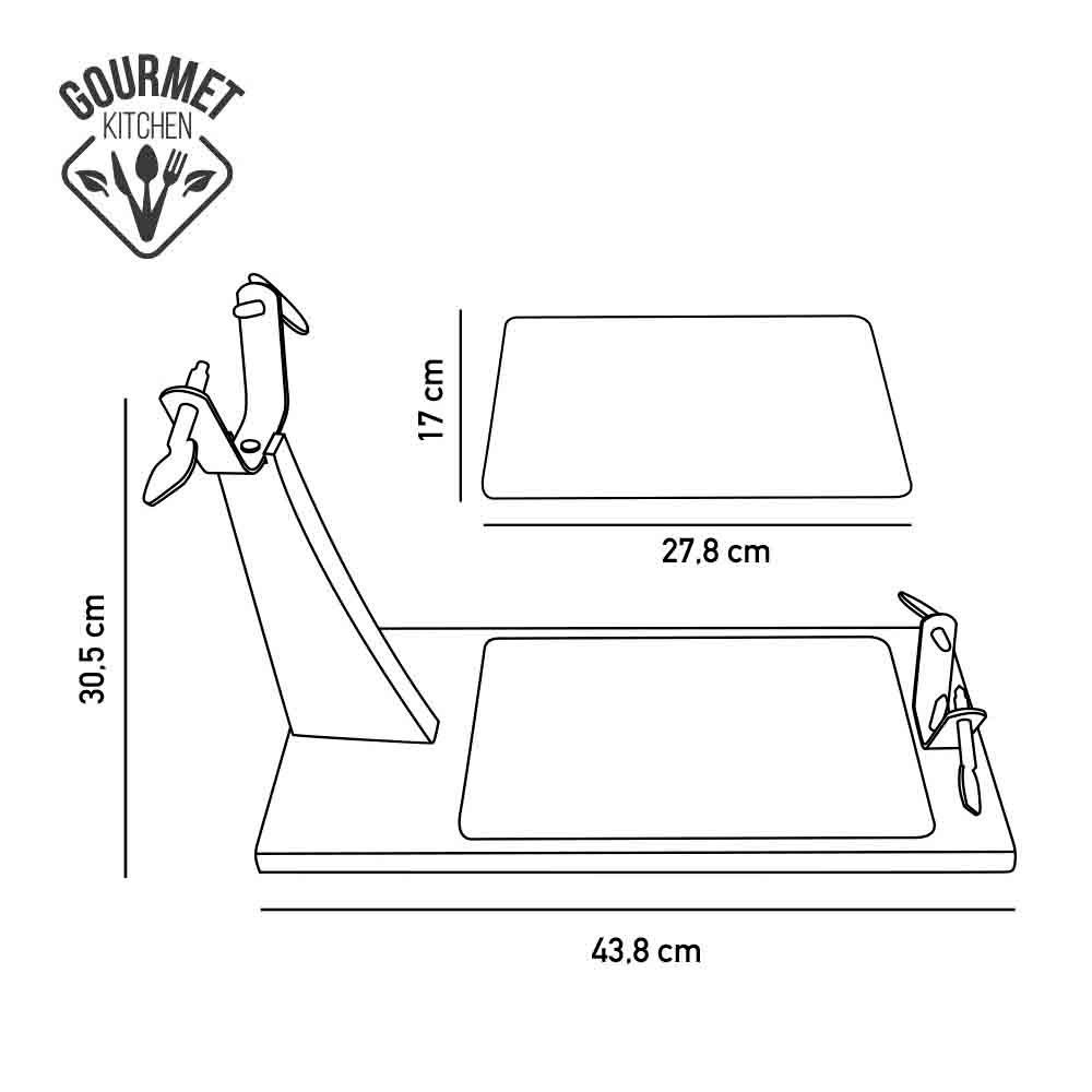 JAMONERO TOP LINE MADERA DE CAUCHO CON BASE CERÁMICA 43,8 x 19,5 x 30,5 cm - Imagen 2