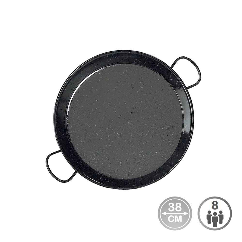 PAELLERA TRADICIONAL DE ACERO ESMALTADO Ø38 cm (8 PERSONAS)