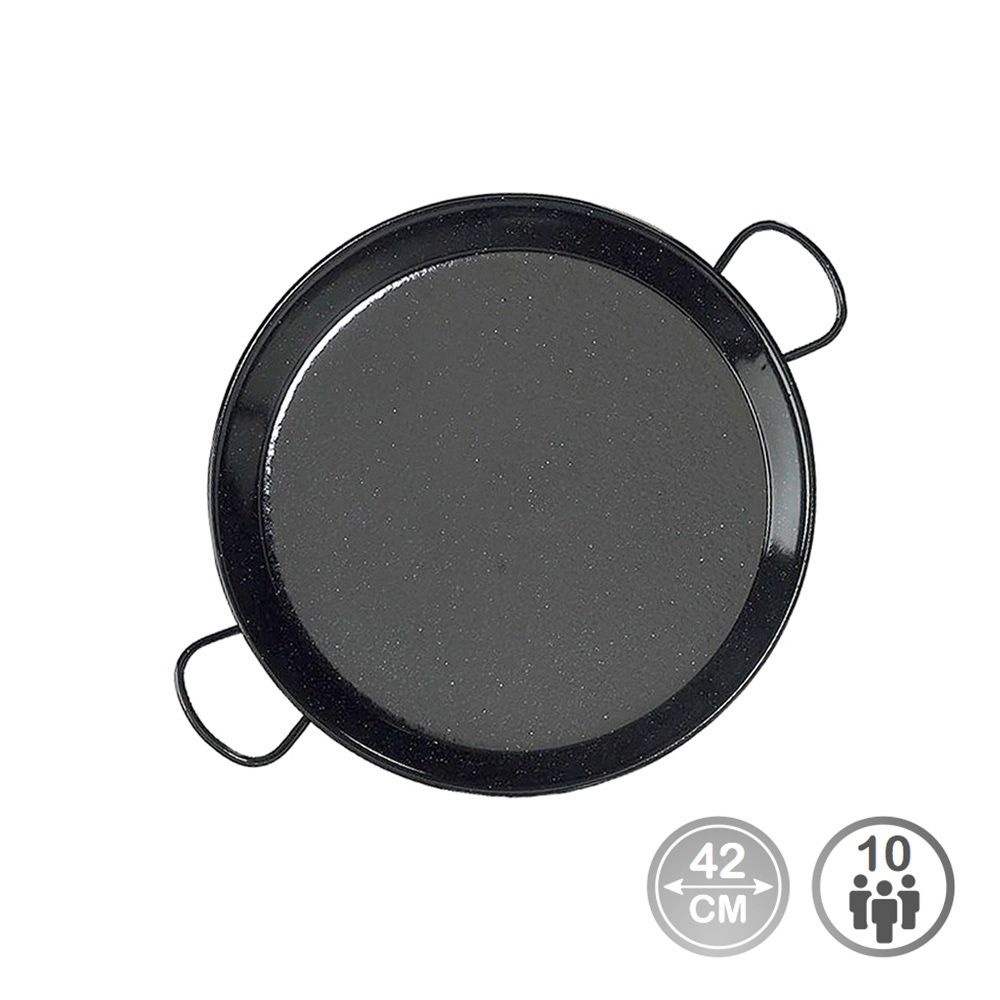 PAELLERA TRADICIONAL DE ACERO ESMALTADO Ø42 cm (10 PERSONAS)