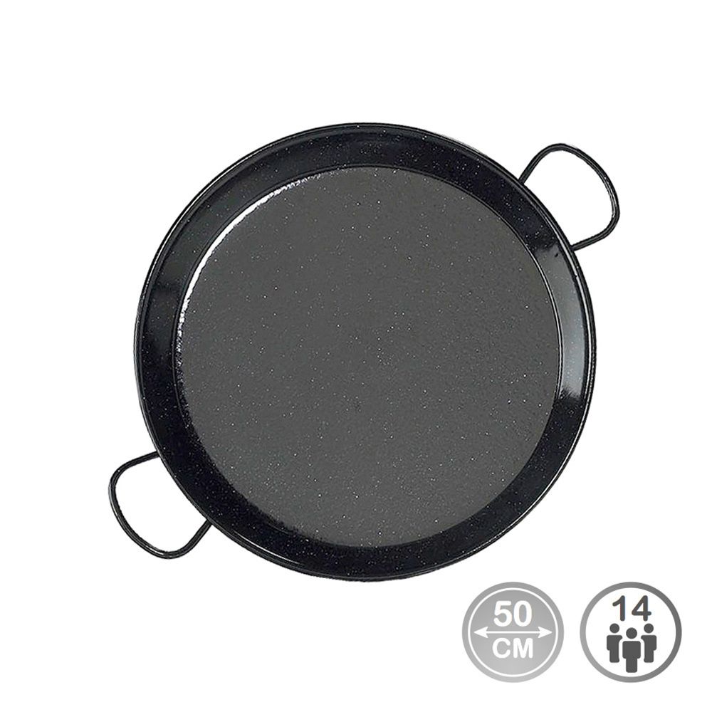 PAELLERA TRADICIONAL DE ACERO ESMALTADO Ø50 cm (14 PERSONAS)