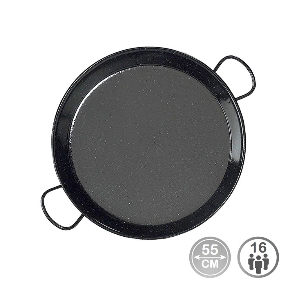 PAELLERA TRADICIONAL DE ACERO ESMALTADO Ø55 cm (16 PERSONAS)