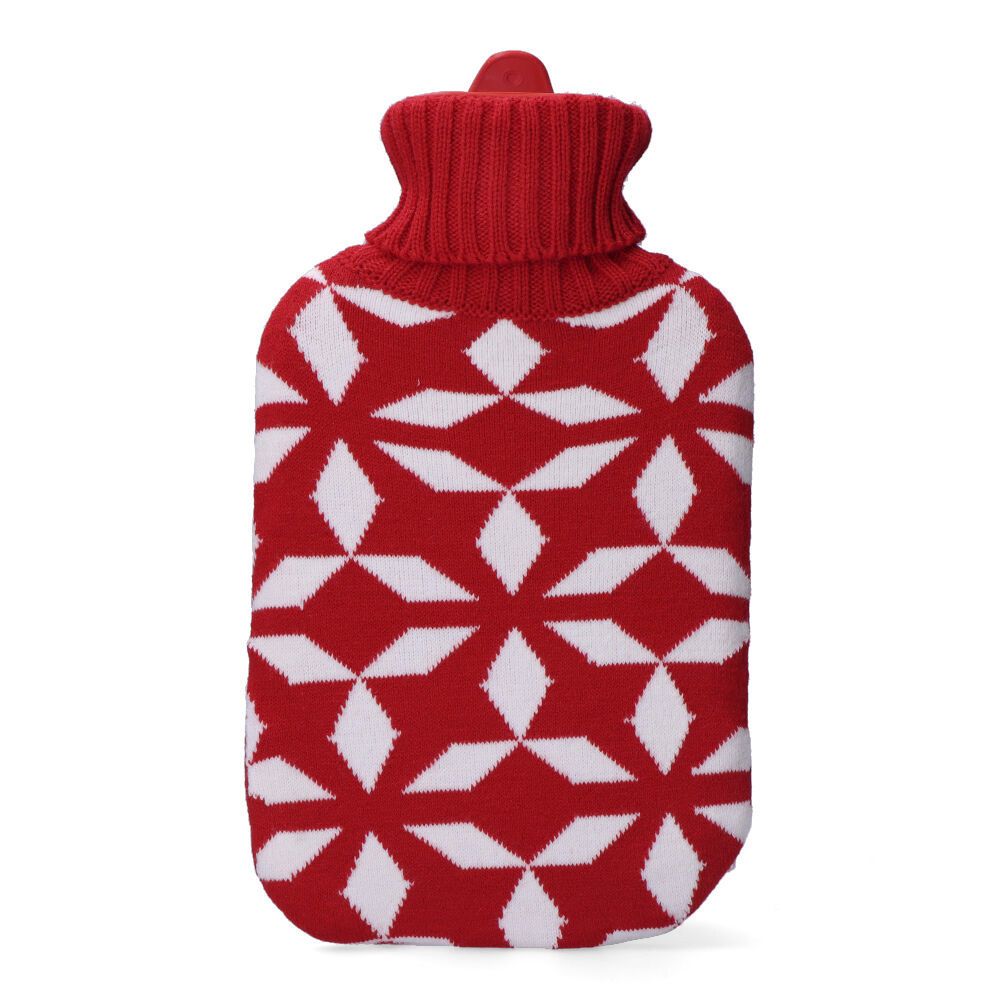 BOLSA DE AGUA CALIENTE 2 L MODELO SIMETRIAS ROJA