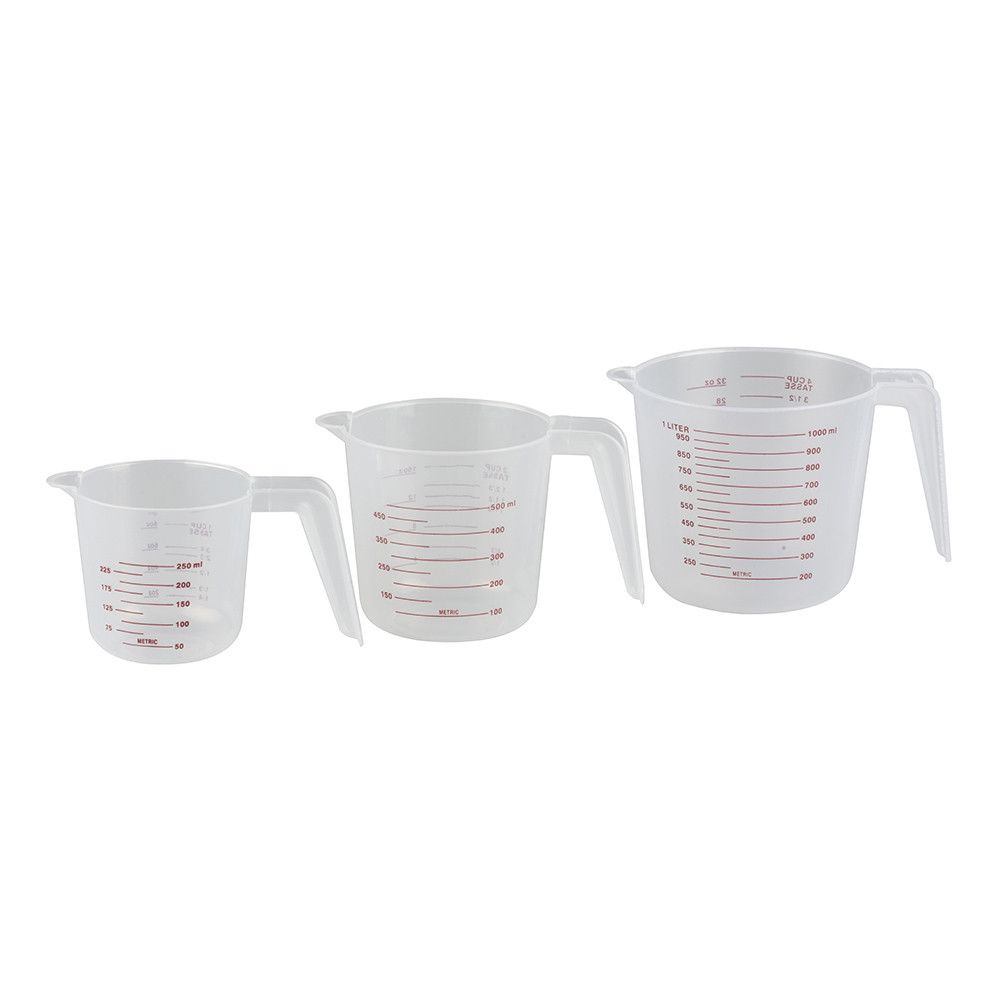 JUEGO DE 3 JARRAS MEDIDORAS DE 250/500/1000 ml