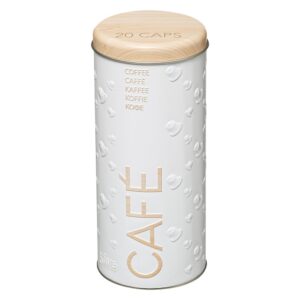 CAJA METÁLICA MODELO SCANDI NATURE PARA CÁPSULAS DE CAFÉ
