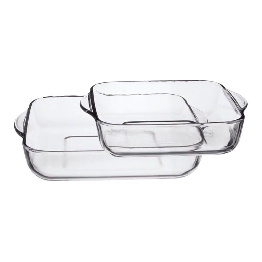 SET 2 BANDEJAS CUADRADAS PARA HORNO
