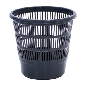 PAPELERA CON REJILLA COLOR NEGRO 16 l