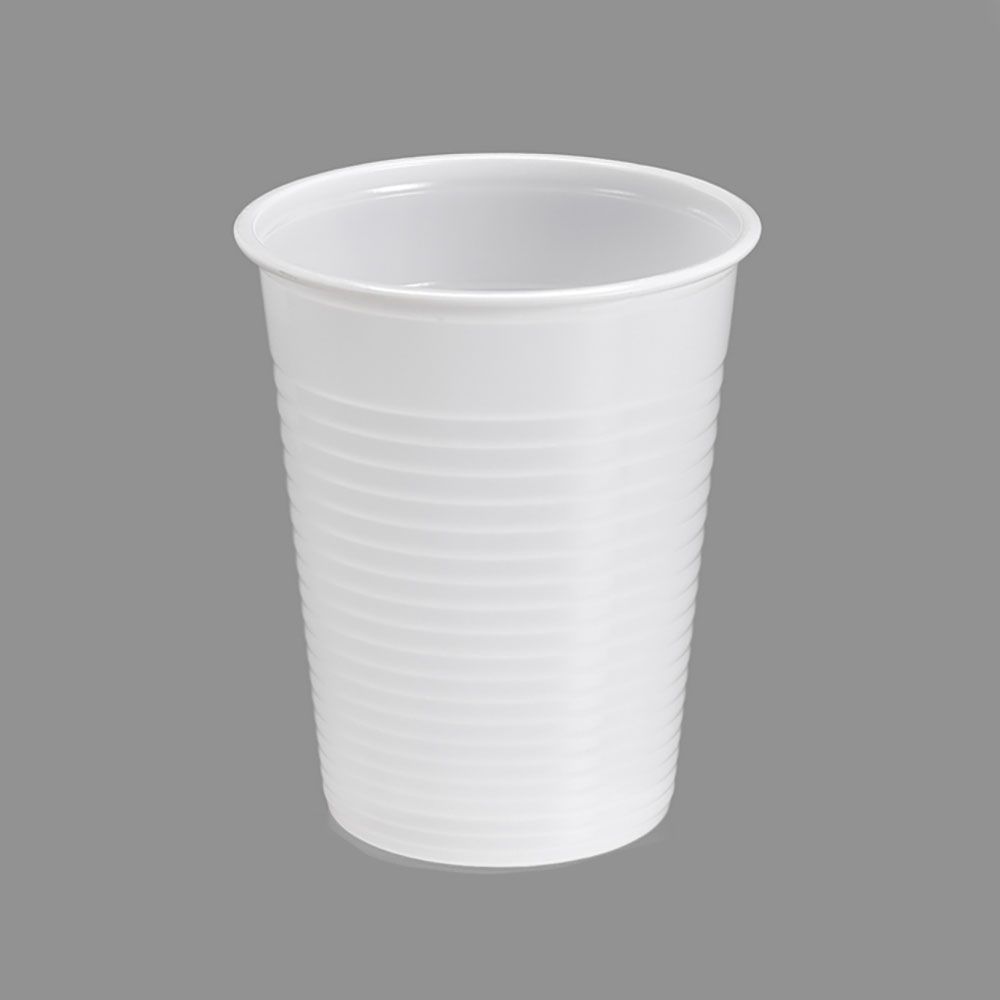 VASOS DE PLÁSTICO BLANCOS 200cc, 25 uds