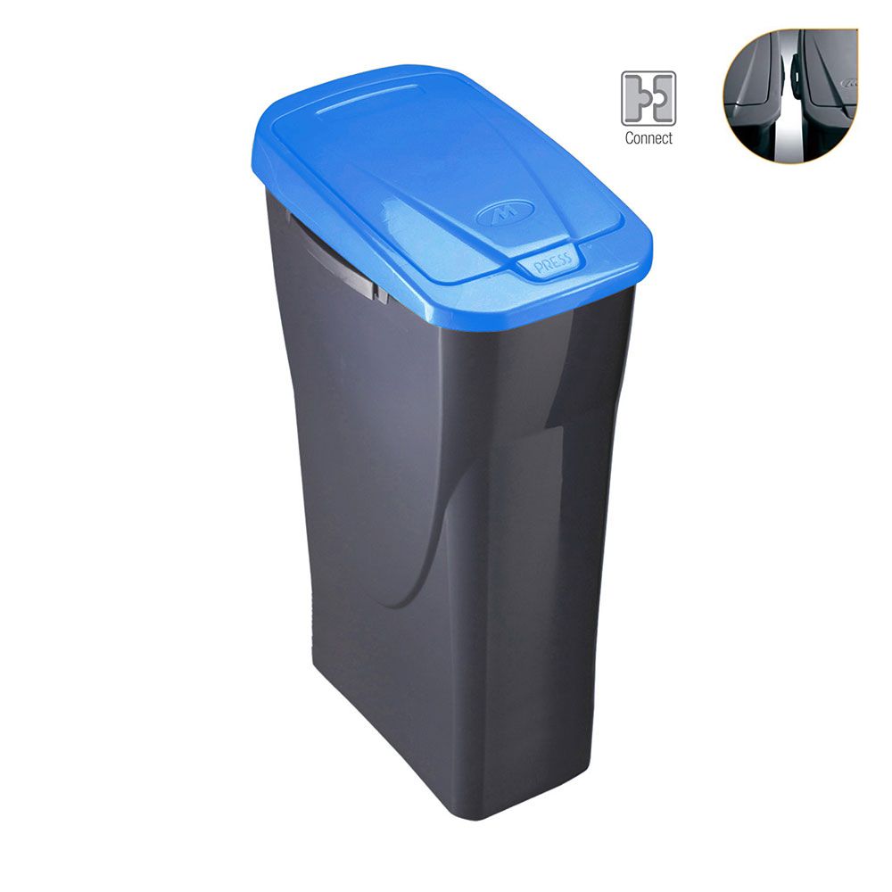 CUBO ECOBIN CON TAPA COLOR AZUL 24,5 x 36,5 x 51cm 25 l