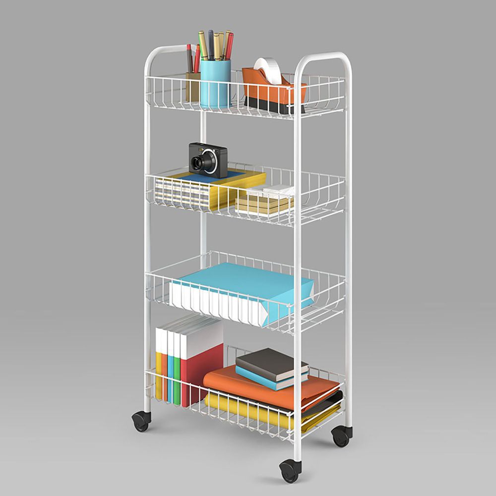 CARRITO MULTIUSO CON 4 CESTOS BLANCO 41 x 23 x 84 cm - Imagen 3