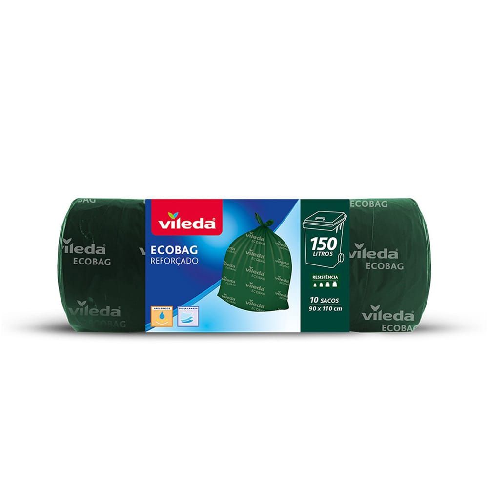 BOLSA DE BASURA ECOBAG REFORZADA 150 l (90 x 110 cm) 10 uds