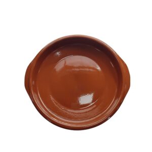 CAZUELA CLASICA DE BARRO CON ASAS Ø18 cm