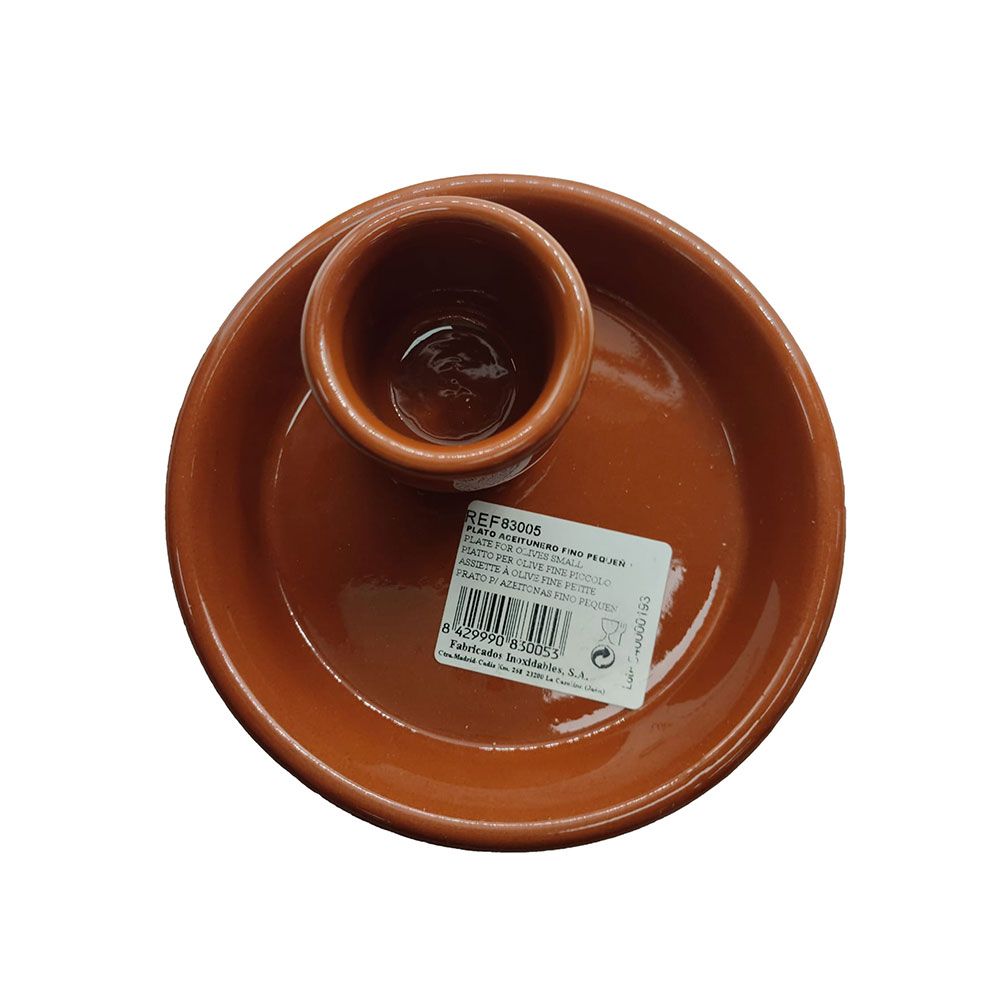 PLATO ACEITUNERO DE BARRO Ø13 x 5 cm - Imagen 2