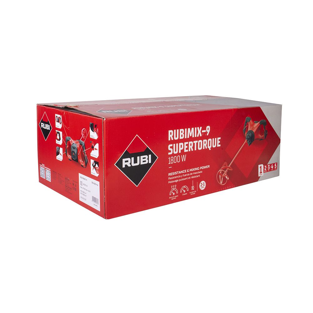 MEZCLADORA RUBIMIX-9 SUPERTORQUE 1800 W - Imagen 3