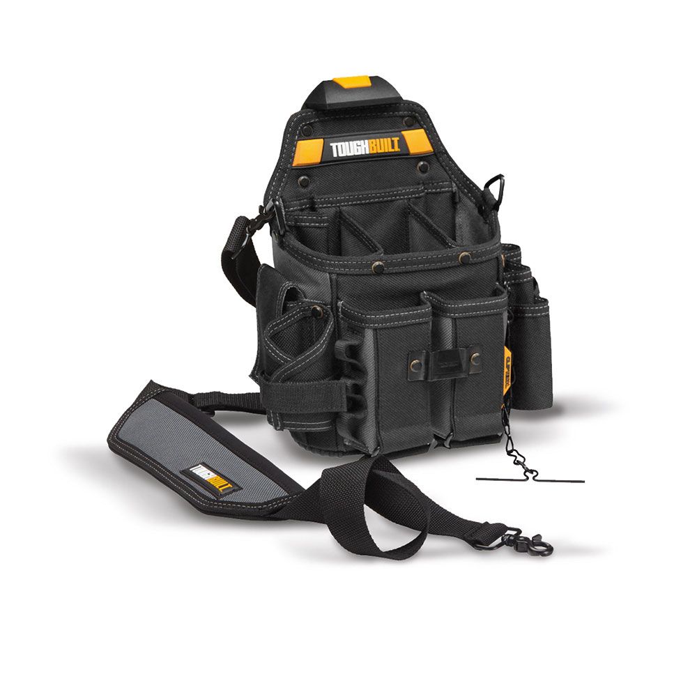 BOLSA PARA OFICIAL DE ELECTRICISTA CON CORREA PARA EL HOMBRO, CON SISTEMA CLIPTECH, 20 x 13 x 28 cm