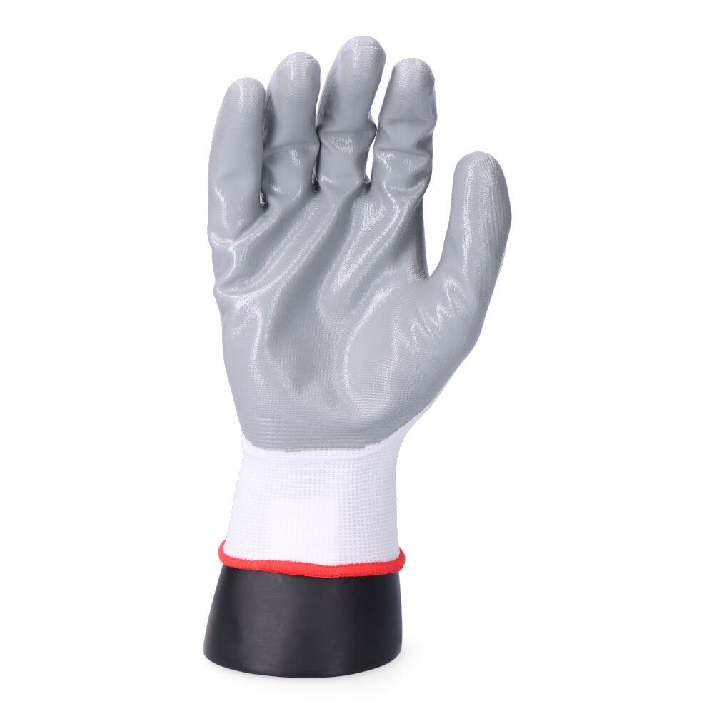 GUANTE POLIÉSTER CON PALMA NITRILO PARA BRICOLAJE, T-09 - Imagen 2