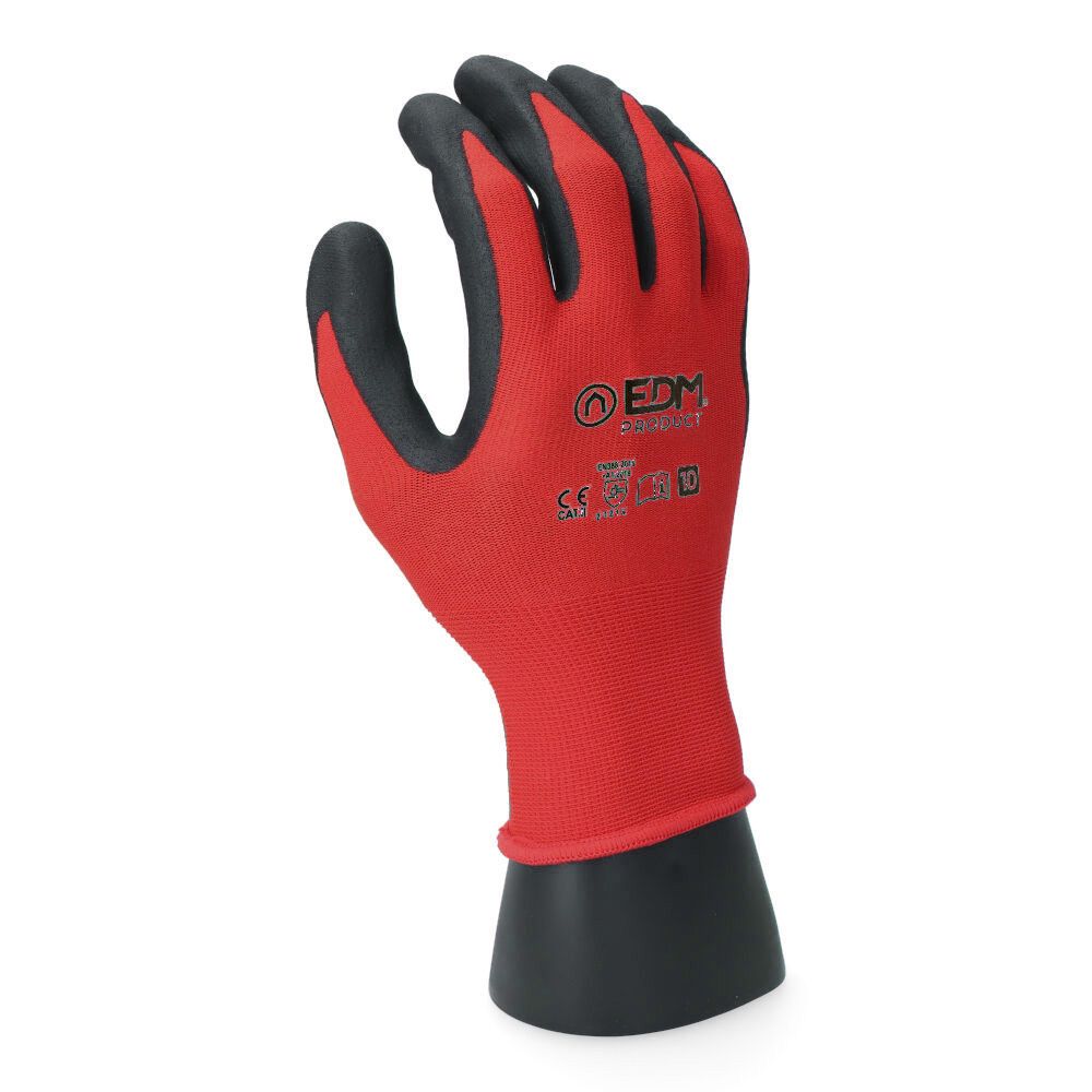 GUANTE POLIÉSTER CON PALMA LATEX PARA CONSTRUCCIÓN, T-10 - Imagen 4