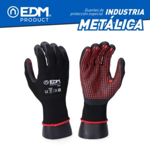 GUANTE NAILON / LICRA PALMA NITRILO PARA METALÚRGIA, T-09