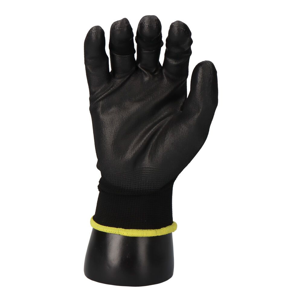 GUANTE POLIÉSTER CON PALMA POLIURETANO, KEEP SAFE®, NEGRO, T-07 - Imagen 2