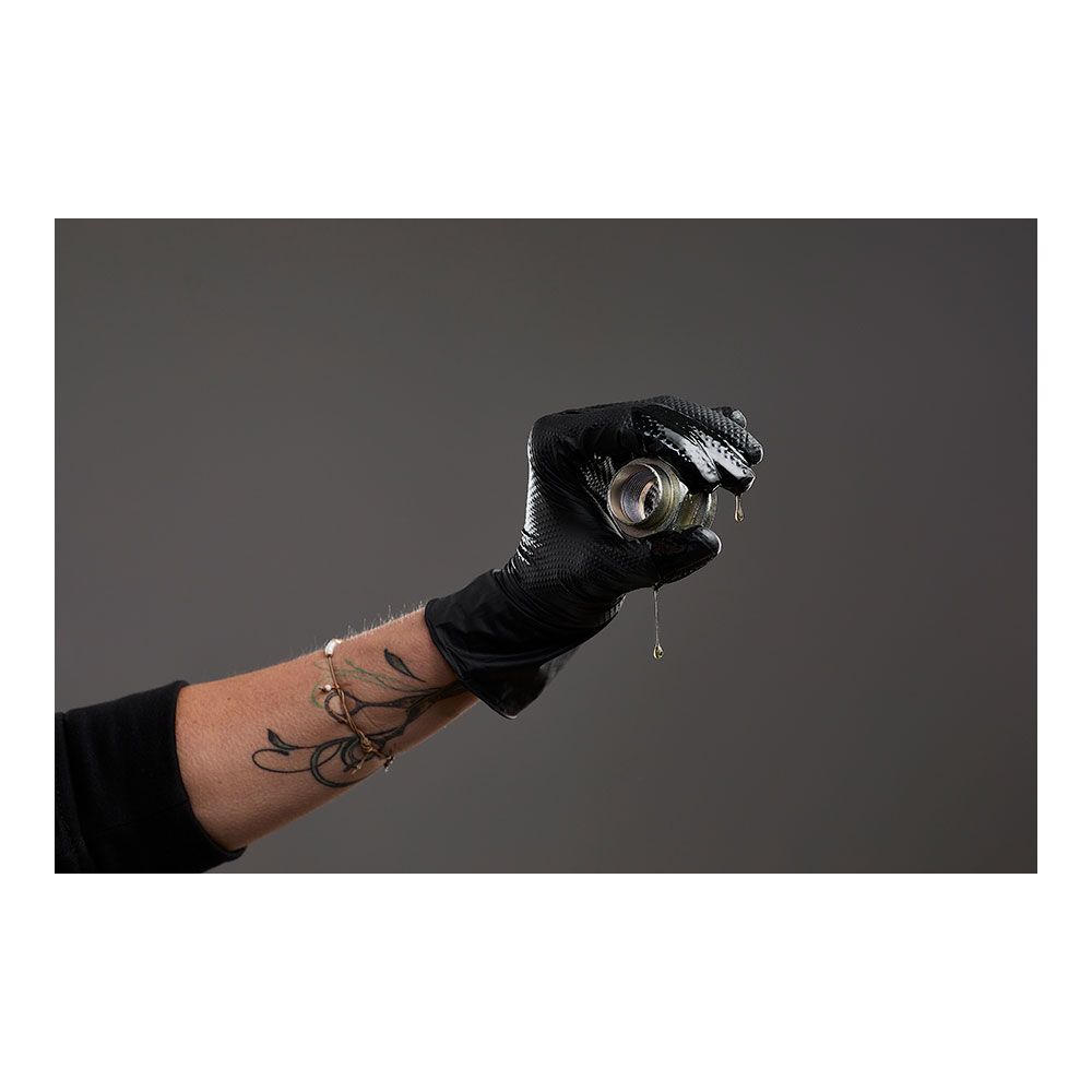 GUANTE NITRILO, SIN POLVO, DESECHABLE, DIAMANTADO, NEGRO, T-08, CAJA 50 uds - Imagen 3