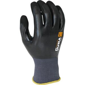 GUANTE NAILON RECUBIERTO TOTAL NITRILO, NEGRO, T-09