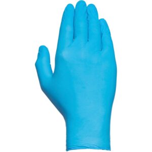 GUANTE NITRILO, SIN POLVO, DESECHABLE, ECONÓMICO, AZUL, T-M, CAJA 100 uds