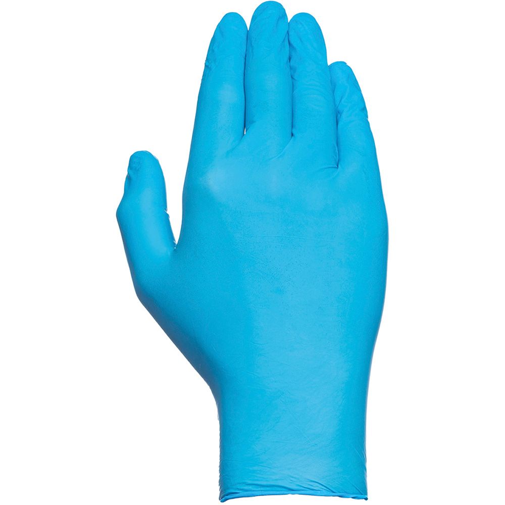 GUANTE NITRILO, SIN POLVO, DESECHABLE, ECONÓMICO, AZUL, T-M, CAJA 100 uds